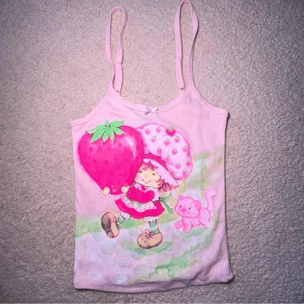 Strawberry Shortcake Cat Pink Tank 🩷